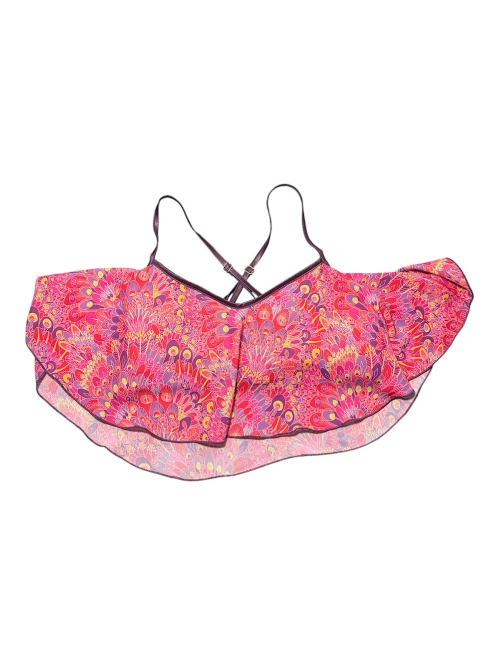 LIBERTY LONDON x TARGET 2010 Pink Patterned Ruffle Peplum Top